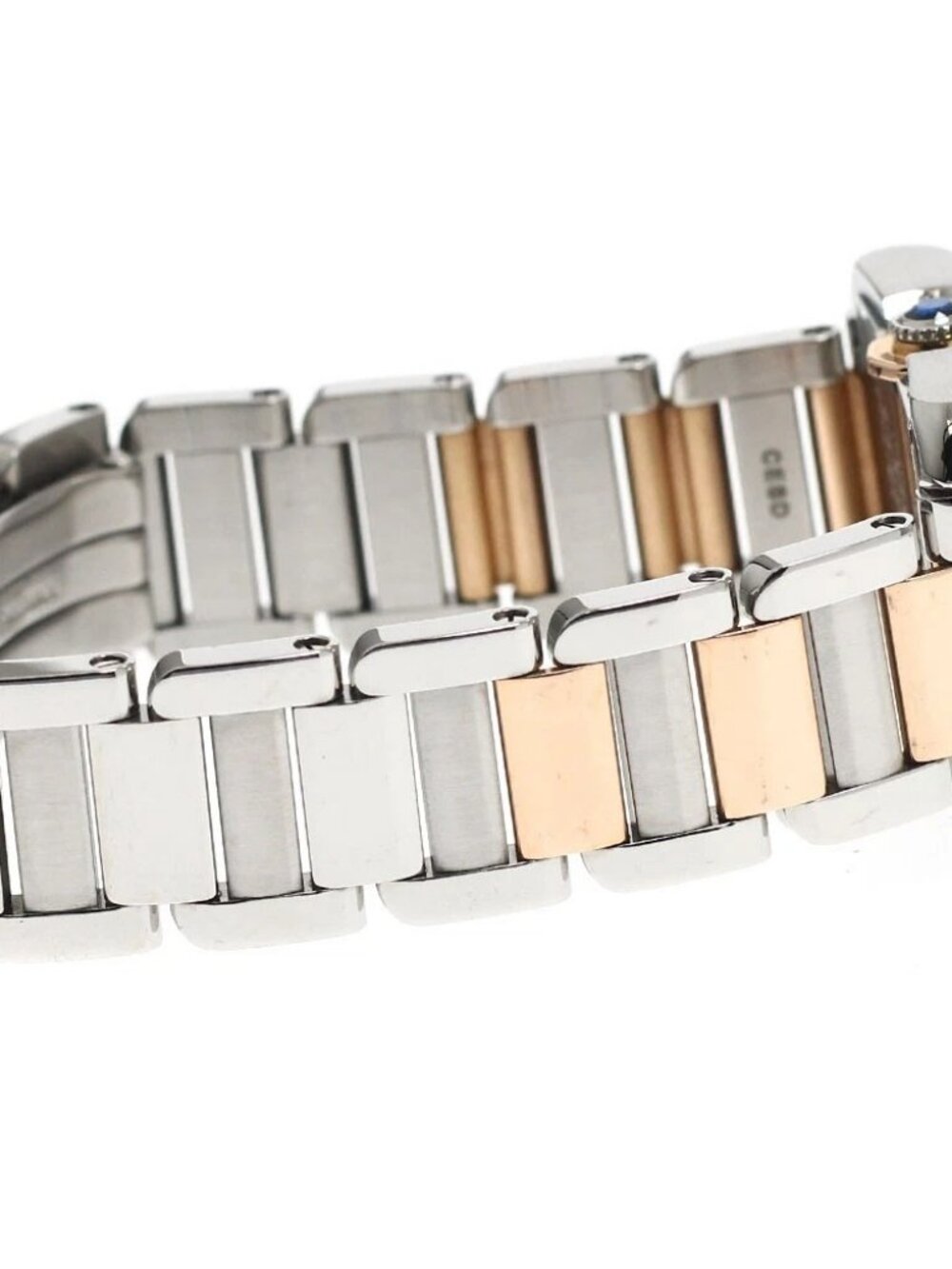 CARTIER Tank Anglaze SM W5310019 PG2 tone Silver Dial Quartz Ladies Watch_898673 - Picture 6 of 6